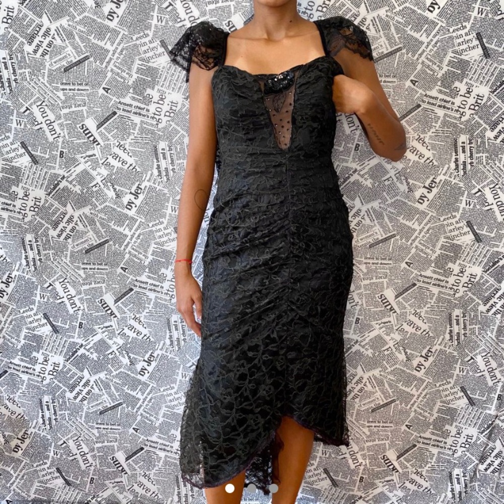 Vintage 80’s lace mermaid dress, XS